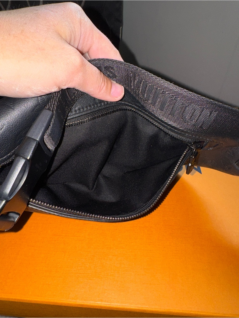 Louis Vuitton Black Monogram Embossed Leather Belt Bag - Picture 4 of 6